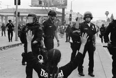 Police enforcing a protest.